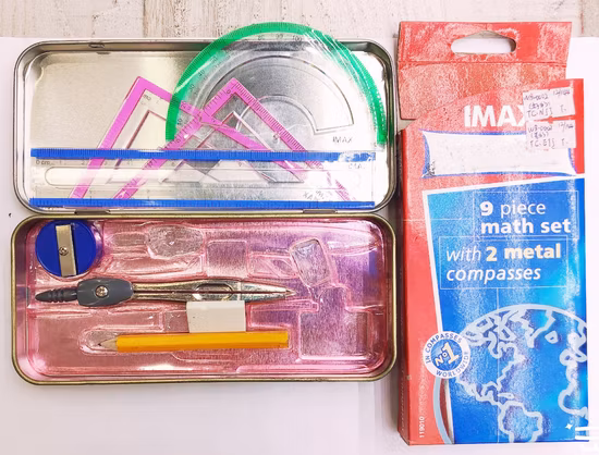 Ningbo 7PCS Geometry Drafting Ruler Compass Math Set