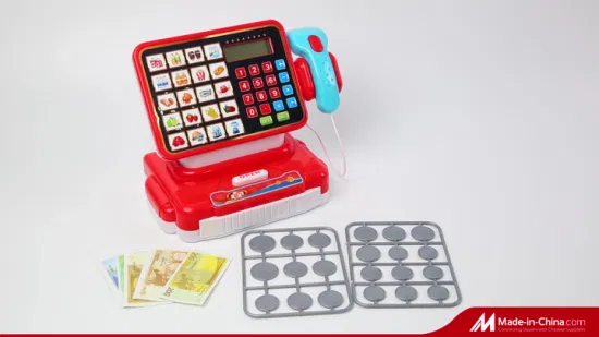 Les jouets drôles de caisse enregistreuse de super marché font semblant de jouer des jouets pour les jouets cadeaux pour enfants