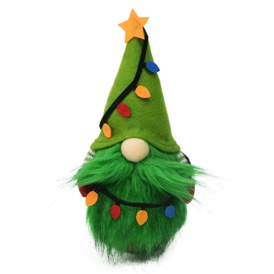 Décor vintage saisonnier 2023 cadeaux de vacances Gonk Green Gnome de Noël